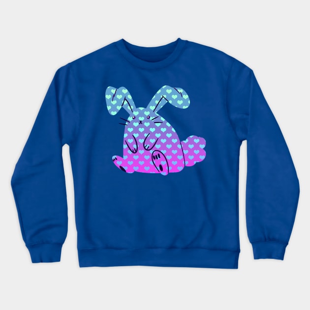 Heart Pattern Bunny Crewneck Sweatshirt by saradaboru